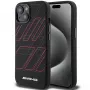 AMG AMHMP15S23SSPK Funda rígida de silicona con gran patrón de rombos MagSafe para iPhone 15/14/13 6.1 Negra