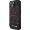 AMG AMHMP15S23SSPK Funda rígida de silicona con gran patrón de rombos MagSafe para iPhone 15/14/13 6.1 Negra