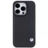 BMW BMHCP15X22RBDK Funda rígida de piel Blue Dots para iPhone 15 Pro Max 6,7 inch Negra