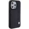 BMW BMHCP15X22RBDK Funda rígida de piel Blue Dots para iPhone 15 Pro Max 6,7 inch Negra