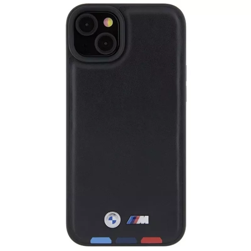 BMW M Collection funda trasera de piel estampada para iPhone 15 Plus / 14 Plus 6,7