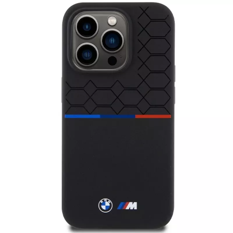BMW M Funda rígida de silicona Pattern MagSafe para Apple iPhone 15 Pro 6,1