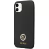 Guess GUHCN614DGPK Funda rígida de silicona Logo Strass 4G Funda trasera para Apple iPhone 11 / Xr 6,1