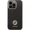 Guess GUHCP13LM4DGPK Funda rígida de silicona para iPhone 13 Pro / 13 Logo Strass 4G Negra