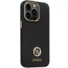 Guess GUHCP13LM4DGPK Funda rígida de silicona para iPhone 13 Pro / 13 Logo Strass 4G Negra