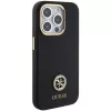 Guess GUHCP15LM4DGPK Funda rígida de silicona para iPhone 15 Pro 6.1 Negra Logo Strass 4G