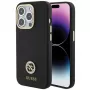 Guess GUHCP15XM4DGPK Funda rígida de silicona Logo Strass 4G Funda trasera para Apple iPhone 15 Pro Max 6,7