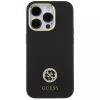 Guess GUHCP15XM4DGPK Funda rígida de silicona Logo Strass 4G Funda trasera para Apple iPhone 15 Pro Max 6,7