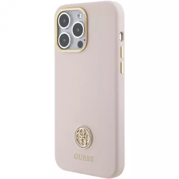 Guess GUHCP15XM4DGPP Funda rígida de silicona para iPhone 15 Pro Max 6,7