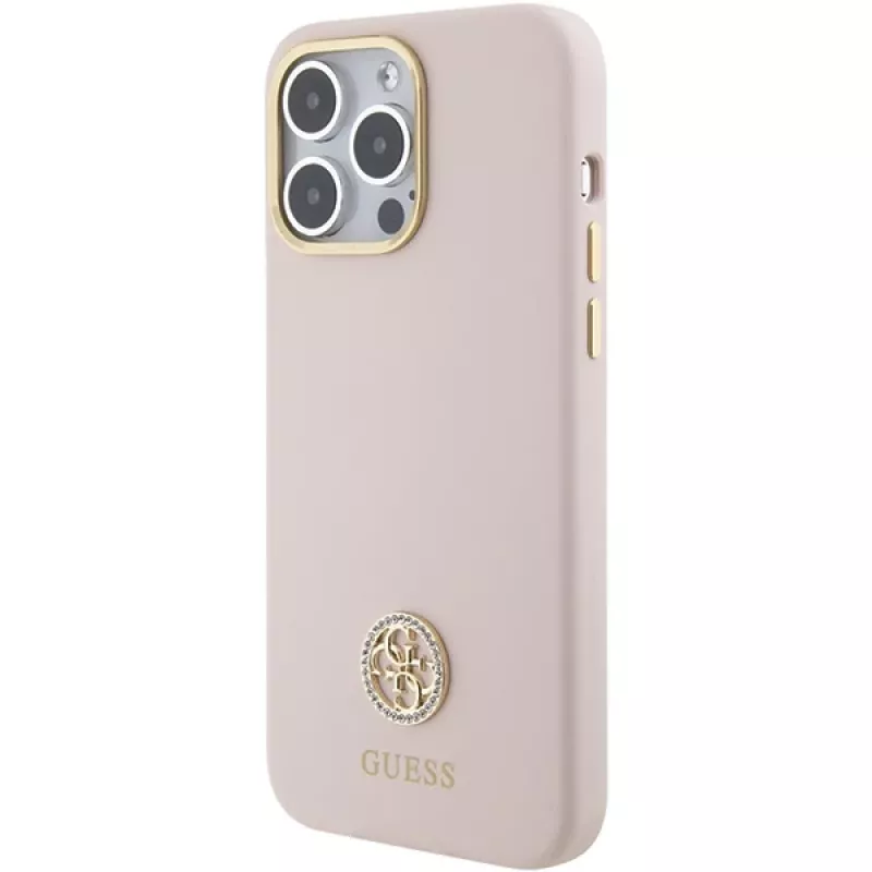 Guess GUHCP15XM4DGPP Funda rígida de silicona para iPhone 15 Pro Max 6,7