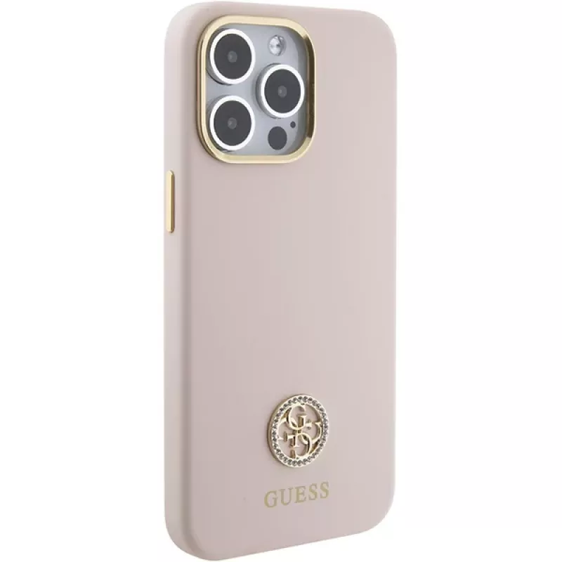 Guess GUHCP15XM4DGPP Funda rígida de silicona para iPhone 15 Pro Max 6,7