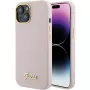 Guess GUHCP15SSMBSLP Funda rígida de silicona Script Metal Logo & Frame para Apple iPhone 15 / 14 / 13 6,1
