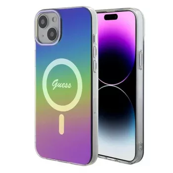 Guess Funda IML Iridescent MagSafe para iPhone 15 (Iridescent)