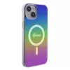 Guess Funda trasera IML Iridescent MagSafe para Apple iPhone 15 Plus, Multicolor