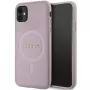 Guess GUHMN61PSAHMCP Funda rígida Saffiano MagSafe para iPhone 11 / Xr 6.1 Rosa