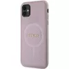 Guess GUHMN61PSAHMCP Funda rígida Saffiano MagSafe para iPhone 11 / Xr 6.1 Rosa