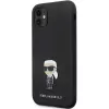 Karl Lagerfeld Funda de silicona Ikonik Metal Pin para Apple iPhone 11 / iPhone XR 6,1