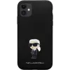Karl Lagerfeld Funda de silicona Ikonik Metal Pin para Apple iPhone 11 / iPhone XR 6,1