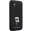Karl Lagerfeld Funda de silicona Ikonik Metal Pin para Apple iPhone 11 / iPhone XR 6,1