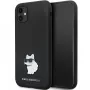 Karl Lagerfeld KLHCN61SMHCNPK Funda rígida funda de silicona con Metal Pin para iPhone 11 / XR 6.1 Negra