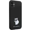 Karl Lagerfeld KLHCN61SMHCNPK Funda rígida funda de silicona con Metal Pin para iPhone 11 / XR 6.1 Negra