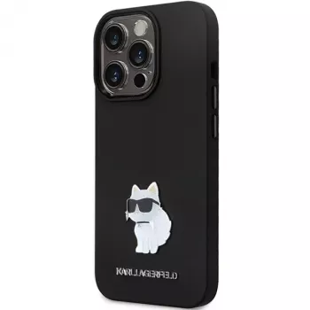 Karl Lagerfeld KLHCP14LSMHCNPK Funda rígida silicona C Metal Pin para iPhone 14 Pro 6,1