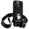 Karl Lagerfeld KLHCP15XSCBSCNK iPhone 15 Pro Max 6.7 Funda rígida negra Crossbody silicona Choupette