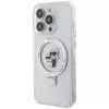 Karl Lagerfeld KLHMP13XHMRSKCH Funda rígida Ring Stand para iPhone 13 Pro Max 6,7