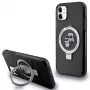 Karl Lagerfeld KLHMN61HMRSKCK Funda rígida Ring Stand para iPhone 11 / Xr 6.1 Negra MagSafe Karl & Choupette