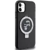 Karl Lagerfeld KLHMN61HMRSKCK Funda rígida Ring Stand para iPhone 11 / Xr 6.1 Negra MagSafe Karl & Choupette