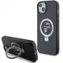 Karl Lagerfeld KLHMP15SHMRSKCK iPhone 15 / 14 / 13 6.1 Funda rígida negra Ring Stand Karl & Choupette MagSafe
