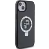 Karl Lagerfeld KLHMP15MHMRSKCK Funda rígida Ring Stand MagSafe para iPhone 15 Plus / 14 Plus 6,7