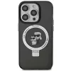 Karl Lagerfeld KLHMP15LHMRSKCK Funda rígida Ring Stand MagSafe para iPhone 15 Pro 6.1 Negra