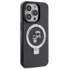 Karl Lagerfeld KLHMP15LHMRSKCK Funda rígida Ring Stand MagSafe para iPhone 15 Pro 6.1 Negra