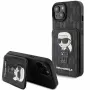 Karl Lagerfeld KLHCP15SSAKKNSCK Funda rígida Saffiano Ikonik para iPhone 15/14/13 6,1