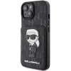 Karl Lagerfeld KLHCP15SSAKKNSCK Funda rígida Saffiano Ikonik para iPhone 15/14/13 6,1