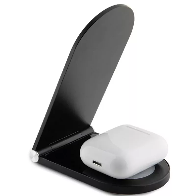 Mercedes-Benz Soporte de carga inalámbrica plegable 2 en 1 15W negro Silver Star MagSafe