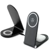 Mercedes-Benz Soporte de carga inalámbrica plegable 2 en 1 15W negro Silver Star MagSafe
