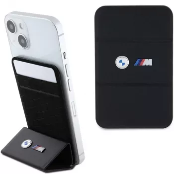 BMW M Edition Cartera MagSafe con ranura para tarjetas y soporte negra