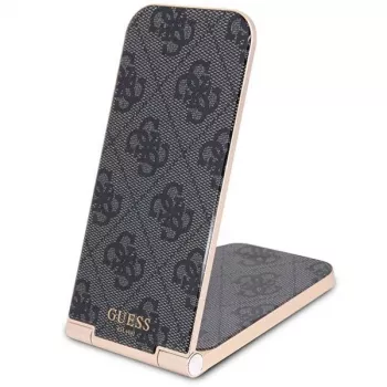 Guess Cargador inalámbrico plegable 2 en 1 GUDCFAL4PEGK 15W negro 4G Pattern MagSafe