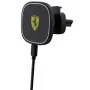 Ferrari Soporte cargador inalámbrico inductivo para coche 15W FECHMGLK para rejilla de ventilación, negro, MagSafe