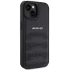 AMG AMHCP15MGSEBK Funda rígida de piel con líneas en relieve para iPhone 15 Plus / 14 Plus 6,7