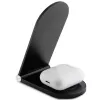 Ferrari Cargador inalámbrico plegable 2 en 1 FECBFMALK 15W negro con logo impreso MagSafe