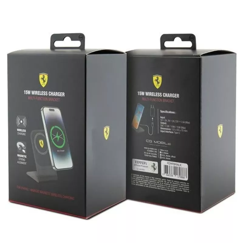 Ferrari Base de carga inalámbrica MagSafe 15W colección 2023 - Negra