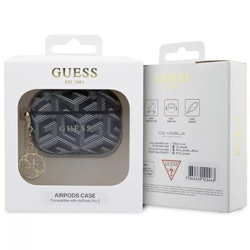 Guess GUAP2PGCE4CK Funda para AirPods Pro 2 (2022/2023) negra GCube Charm