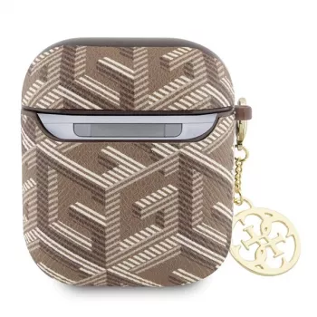 Guess GUA2PGCE4CW Funda para AirPods 1/2 marrón GCube Charm