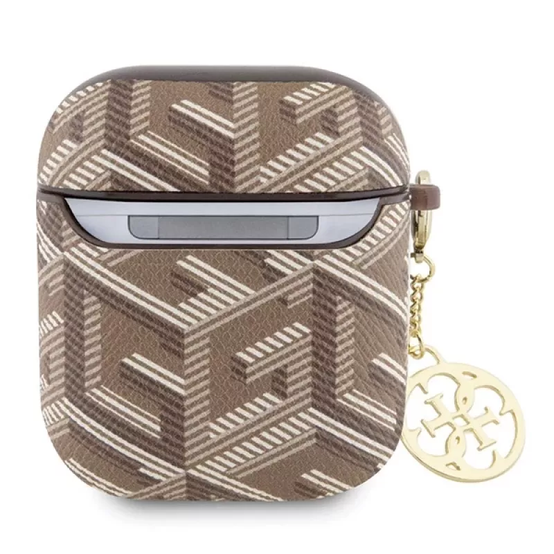Guess GUA2PGCE4CW Funda para AirPods 1/2 marrón GCube Charm