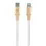 Guess GUCLLALRGDD Cable USB-C a Lightning 1,5 m carga rápida oro claro con logo en relieve