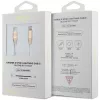 Guess GUCLLALRGDD Cable USB-C a Lightning 1,5 m carga rápida oro claro con logo en relieve