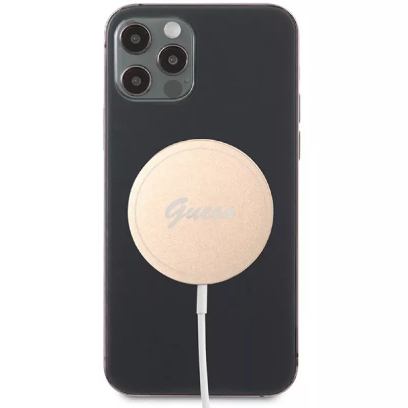 Guess GUCBMSLRD Base de carga inalámbrica MagSafe 15W - Oro